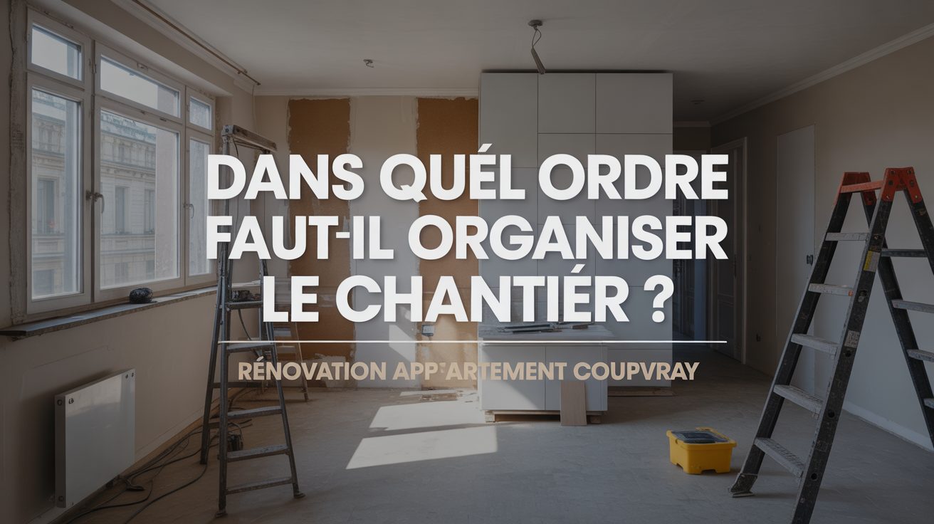 dans quel ordre faut il organiser le chantier